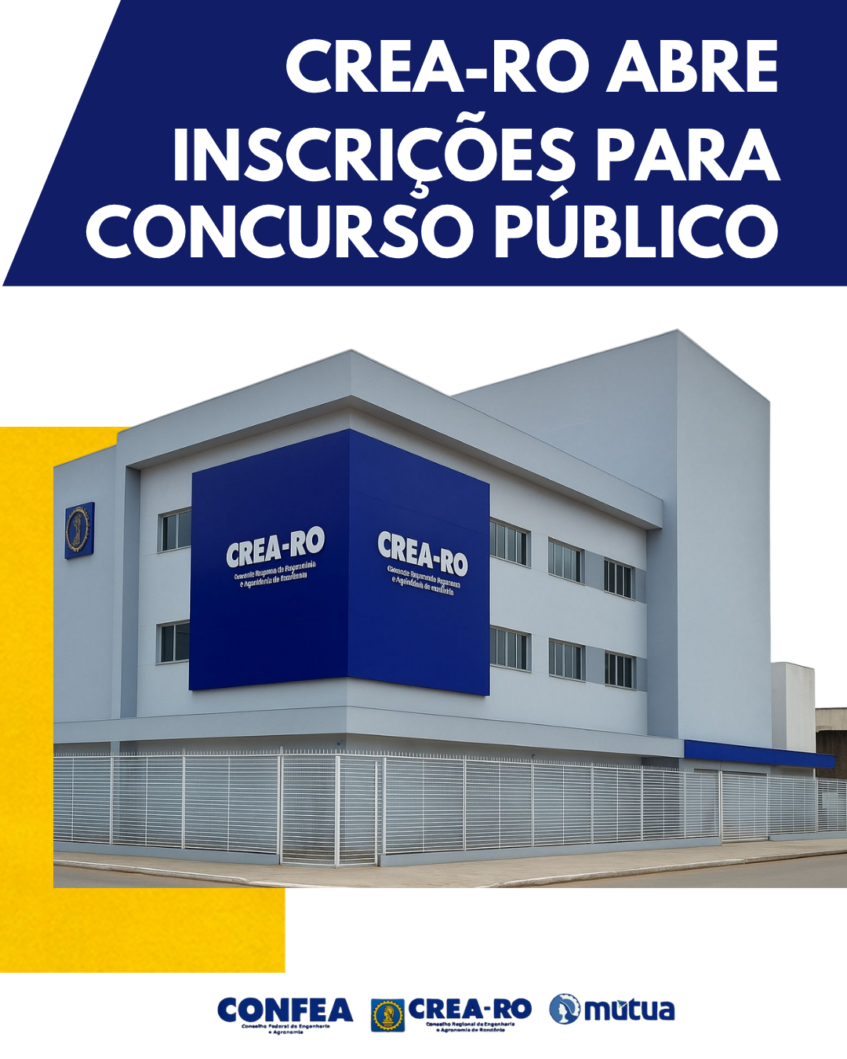 Crea-RO abre inscrições para concurso público com vagas para níveis médio e técnico