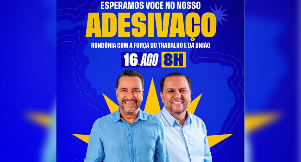 Hildon Chaves e Cirone Deiró mobilizam apoiadores em adesivaço neste domingo, em Porto Velho