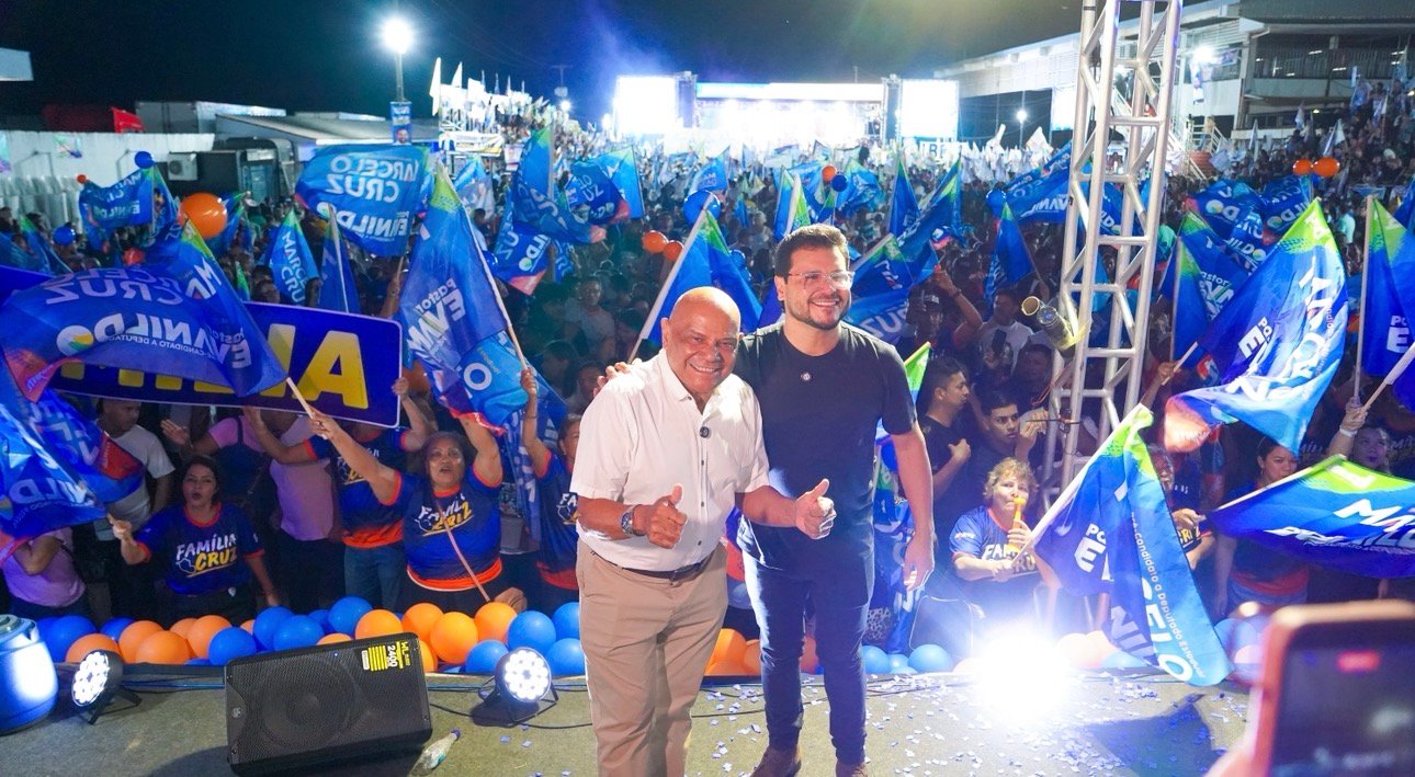 Marcelo Cruz (Avante) e Pastor Evanildo (PSD) têm candidaturas oficializadas em convenção e reúnem multidão em Porto Velho