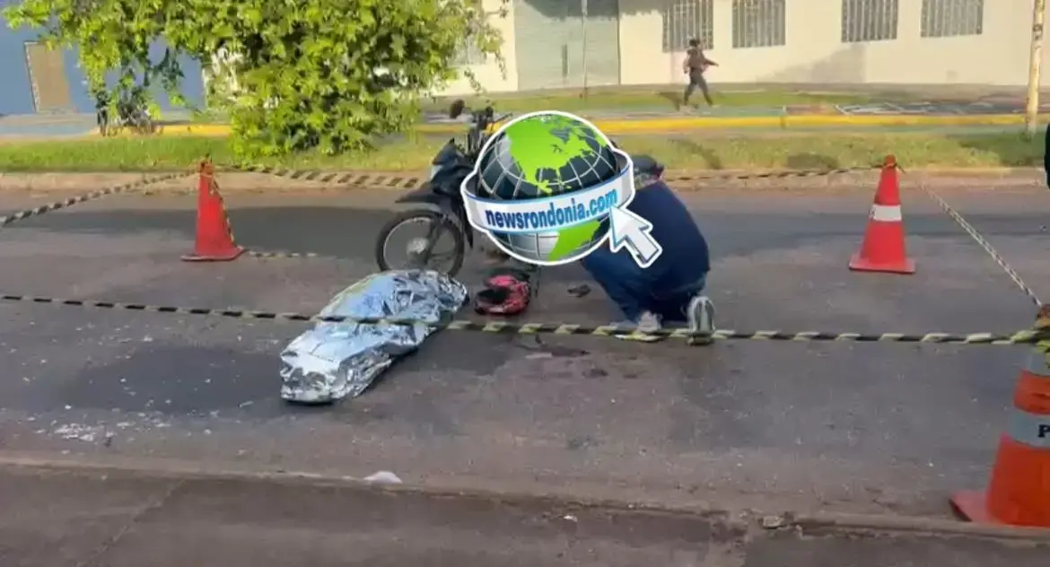 Motociclista fica ferido depois de acidente de trânsito no bairro Parque Amazônia em Porto Velho