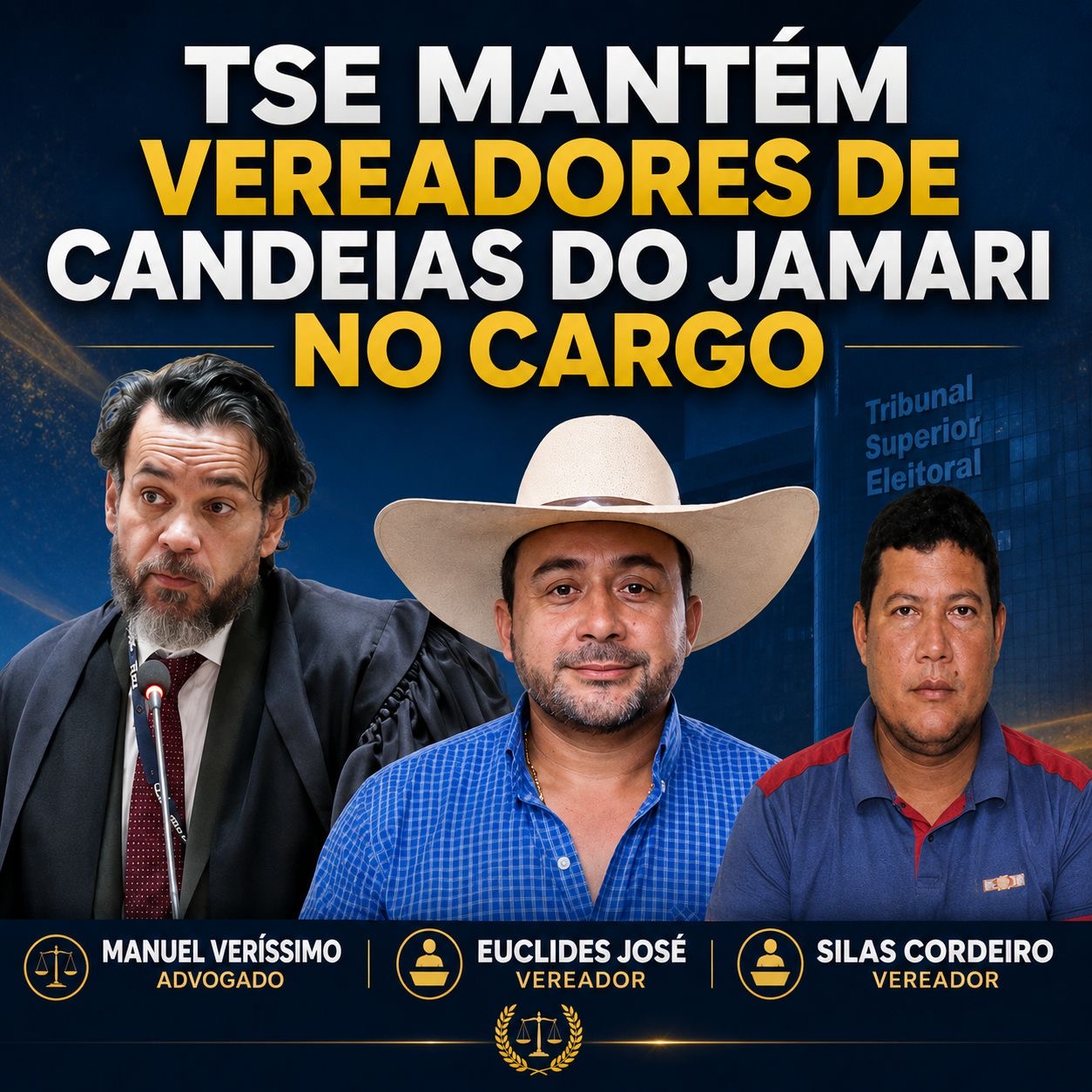 TSE mantém vereadores de Candeias do Jamari no cargo