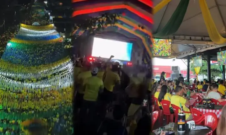 FICOU NO EMPATE – Torcedores lotam Pica-Pau, Fan Fest e telão da prefeitura em Porto Velho para estreia do Brasil na Copa