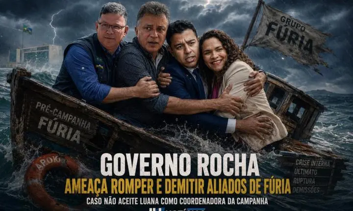 LADEIRA A BAIXO – Governo Rocha ameaça romper e demitir aliados de Fúria caso não aceite Luana como coordenadora da campanha