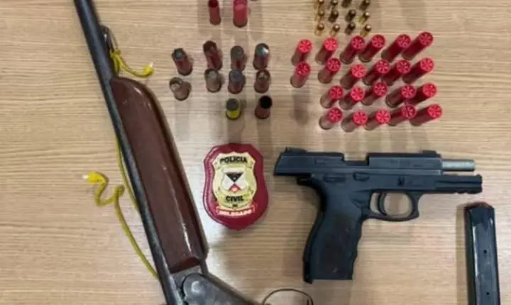 Polícia Civil cumpre mandado de busca e apreensão e prende homem por posse irregular de arma em Nova Mamoré