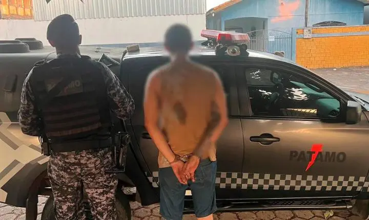 POLÍCIA MILITAR CUMPRE MANDADO DE PRISÃO E CAPTURA FORAGIDO DA JUSTIÇA NO CENTRO DA CIDADE
